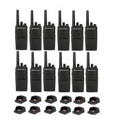 Set van 12 Motorola XT420 UHF IP55 PMR446 Portofoon met laders