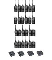 Set van 24 Wouxun KG-819 UHF IP55 PMR446 Portofoons met multilader