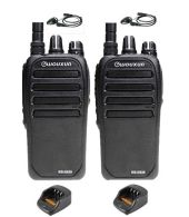 Set van 2 Wouxun KG-D828 Dualband DMR portofoons met D-shape oortjes