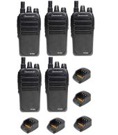 Set van 5 Wouxun KG-D828 Dualband DMR Tier2 portofoons 5Watt IP55