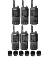 Set van 6 Inrico T320 V2 4G LTE Zello Portofoon, GPS, Wifi met tafellader