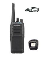 Kenwood NX-1300NE3 UHF Nexedge IP54 5Watt Portofoon met tafellader en D-shape oortje