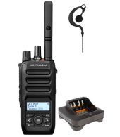 Motorola R5 UHF DMR IP67 LKP 5 Watt met tafellader en G-shape oortje