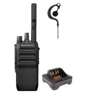 Motorola R5 UHF DMR IP67 NKP 5 Watt met tafellader en G-shape oortje