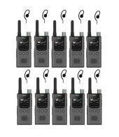 Set van 10 Hytera S1 Pro LF vergunning vrije Digitale UHF PMR446 met C-ring oortje