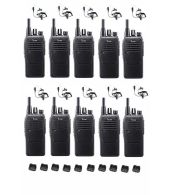 Set van 10 Icom IC-F29SR2 UHF PMR446 IP67 Waterdicht met beveiliging oortje