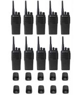 Set van 10 Motorola DP1400 UHF DMR IP54 5Watt met tafellader