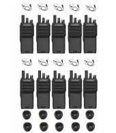 Set van 10 Motorola R2 UHF DMR Digitaal IP55 5Watt met tafellader en beveiliging oortje