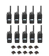 Set van 10 Motorola R5 UHF DMR IP67 LKP 5 Watt met tafellader 