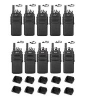 Set van 10 stuks TYTERA MD-680 DMR portofoons met D-shape oortje