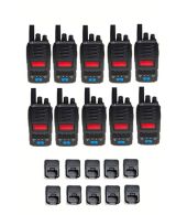 Set van 10 TTI TCB-H100e compacte 27mc Portofoons 4Watt FM en AM