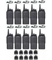 Set van 10 TYT TC-3000A UHF IP55 10Watt met D-shape oortje