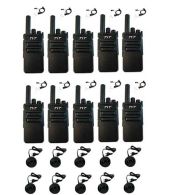 Set van 10 TYT TC-555 UHF 2Watt compacte Portofoons met beveiliging oortje