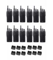 Set van 12 com IC-F29DR3 Digitaal DPMR en PMR446 IP67 portofoons