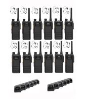 Set van 12 Hytera HP605 UHF DMR IP67 5Watt met multilader en beveiligingoortje