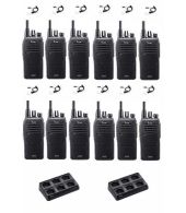 Set van 12 Icom IC-F29DR3 Digitaal met beveiliging headsets en multilader