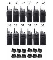 Set van 12 Icom IC-F29DR3 Digitaal portofoons met beveiliging headsets