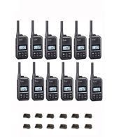 Set van 12 Icom IC-U20SR IP54 mini Portofoon met tafel lader