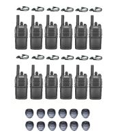 Set van 12 Inrico T526 IP54 4G LTE POC Zello Portofoons met D-shape oortje OP=OP