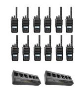 Set van 12 Motorola R5 UHF DMR IP67 LKP 5 Watt met multilader