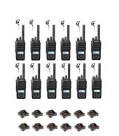 Set van 12 Motorola R5 UHF DMR IP67 LKP 5 Watt met tafellader en G-shape oortje