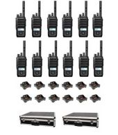 Set van 12 Motorola R5 UHF DMR IP67 LKP 5 Watt met tafellader en koffer