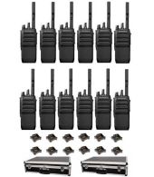 Set van 12 Motorola R5 UHF DMR IP67 NKP 5 Watt met tafellader en koffer