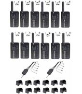 Set van 12 stuks Kenwood PKT-23E IP54 met KHS-34 oortje en 2 multiladers