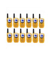 Set van 12 Retevis RT388 walkie talkies geel 