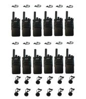 Set van 12 TYT TC-555 UHF 2Watt compacte Portofoons met D-shape oortje