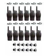 Set van 12 TYT TC-666 UHF 2Watt Portofoons met D-shape oortje