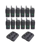 Set van 12 Wouxun KG-D26 IP55 Digitale PMR446 Portofoons met 2 multiladers