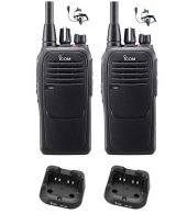 Set van 2 Icom IC-F29SR2 UHF PMR446 IP67 Waterdicht met beveiliging oortje