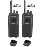 Set van 2 Kenwood TK-3701D met d-shape oortje en tafellader