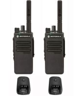 Set van 2 Motorola DP2400E Enhanced UHF DMR IP54 5watt met tafellader