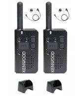 Set van 2 stuks Kenwood PKT-23E IP54 met DCH1040-K4 D-shape oortje en laders