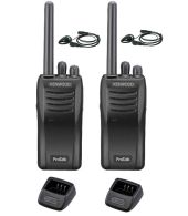 Set van 2 stuks Kenwood TK-3501 met D-shape oortje en tafelladers