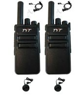 Set van 2 TYT TC-555 UHF 2Watt compacte Portofoons met beveiliging oortje