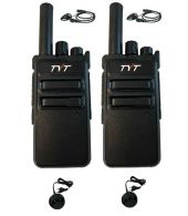 Set van 2 TYT TC-555 UHF 2Watt compacte Portofoons met D-shape oortje