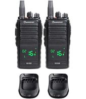 Set van 2 Wouxun KG-D26 IP55 Digitale PMR446 Portofoons met tafelladers