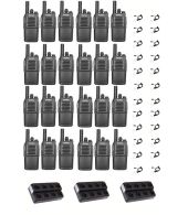 Set van 24 Inrico T526 IP54 4G LTE POC Zello Portofoons met beveiliging oortje en multilader OP=OP