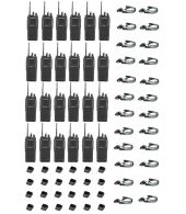 Set van 24 Kenwood TK-3701D IP55 Portofoon met D-shape oortje en tafellader