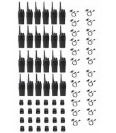 Set van 24 Motorola DP1400 UHF DMR IP54 5Watt met tafellader en D-shape oortje