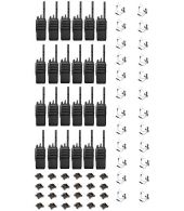 Set van 24 Motorola R5 UHF DMR IP67 NKP 5 Watt met tafellader en beveiliging oortje