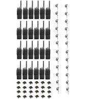 Set van 24 Motorola R5 UHF DMR IP67 NKP 5 Watt met tafellader en G-shape oortje