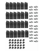 Set van 24 Wouxun KG-UVA1 Dualband IP55 5Watt portofoons met D-shape oortje