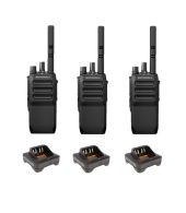 Set van 3 Motorola R5 UHF DMR IP67 NKP 5 Watt met tafellader