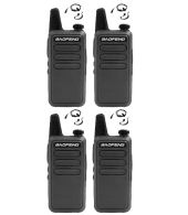 Set van 4 Baofeng BF-R5 dunne uhf mini portofoon 5 watt met G-shape oortje