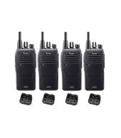 Set van 4 com IC-F29DR3 Digitaal DPMR en PMR446 IP67 portofoons