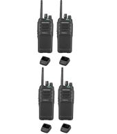 Set van 4 Kenwood TK-3701D IP55 Portofoon met tafellader